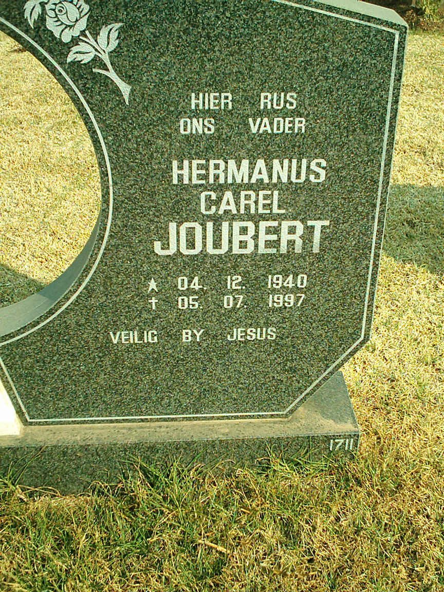 JOUBERT Hermanus Carel 1940-1997