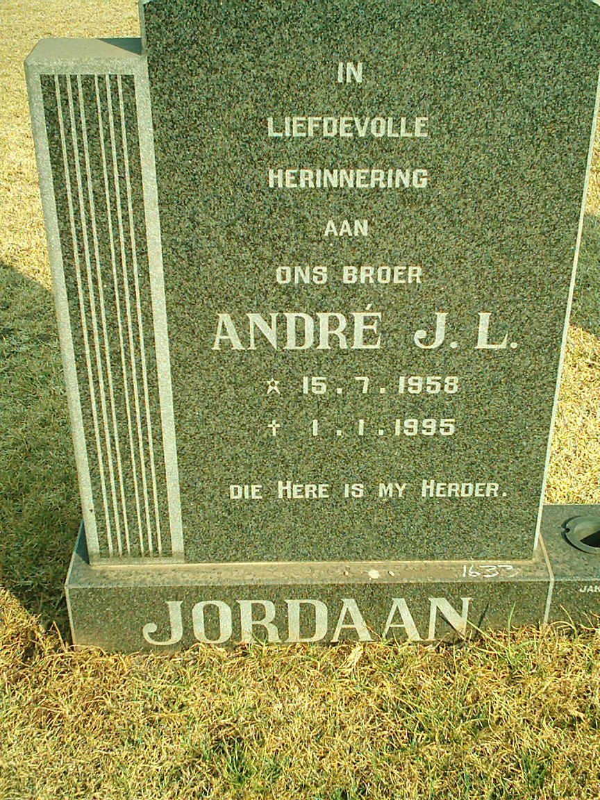 JORDAAN André J.L. 1958-1995