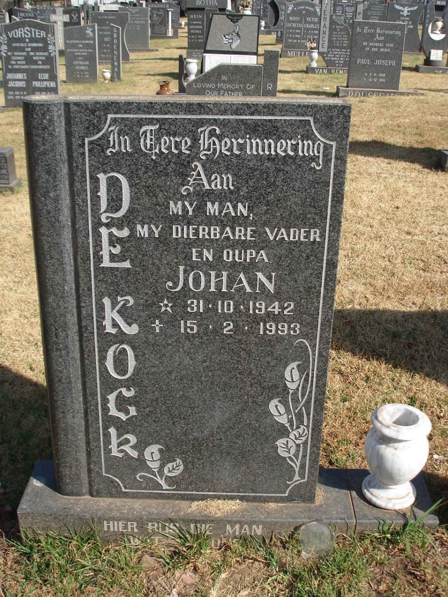 KOCK Johan, de 1942-1993