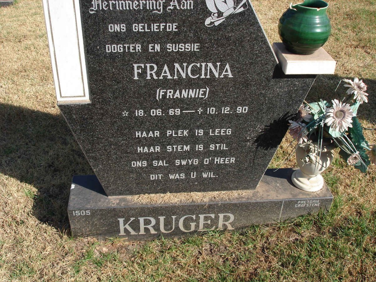 KRUGER Francina 1969-1990
