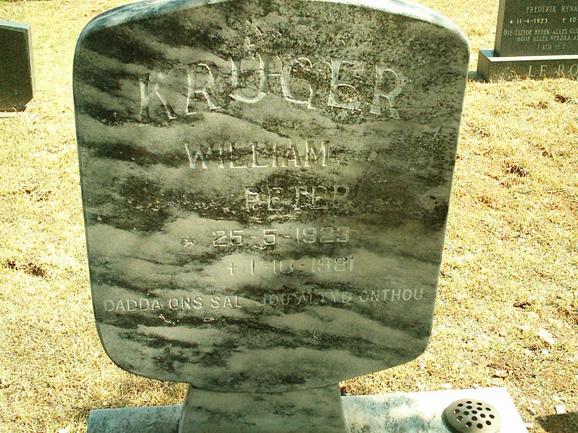 KRUGER William Peter 1923-1981