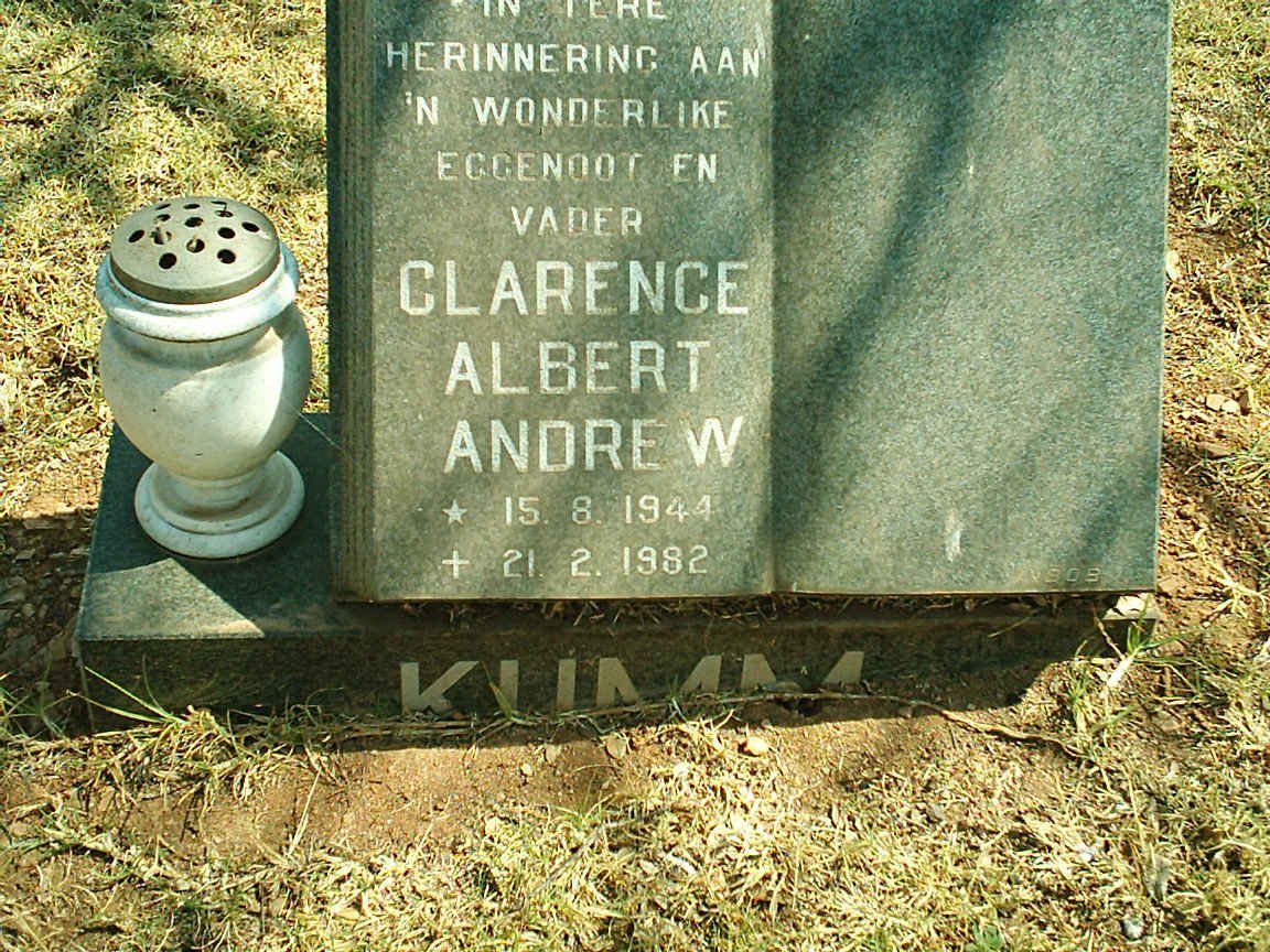 KUMM Clarence Albert Andrew 1944-1982