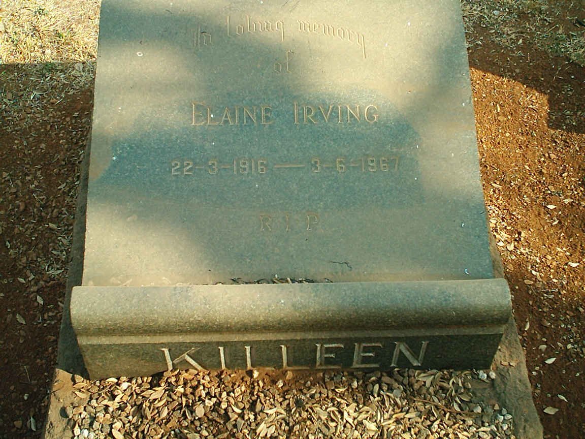KILLEEN Elaine Irving 1916-1967