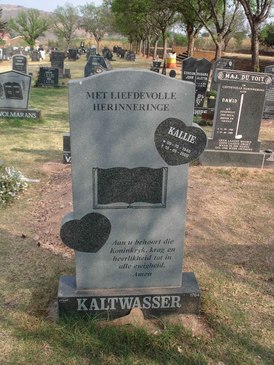 KALTWASSER Kallie 1940-2000