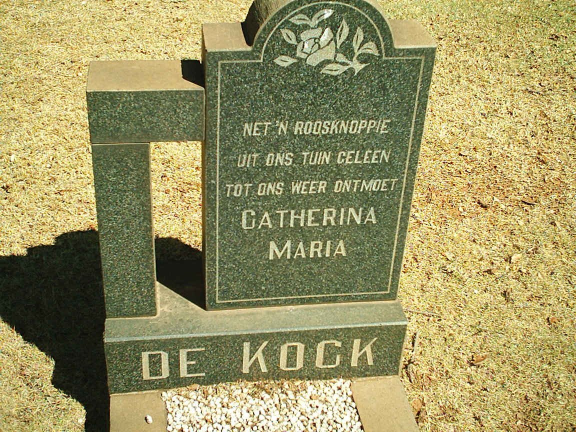 KOCK Catherina Maria, de