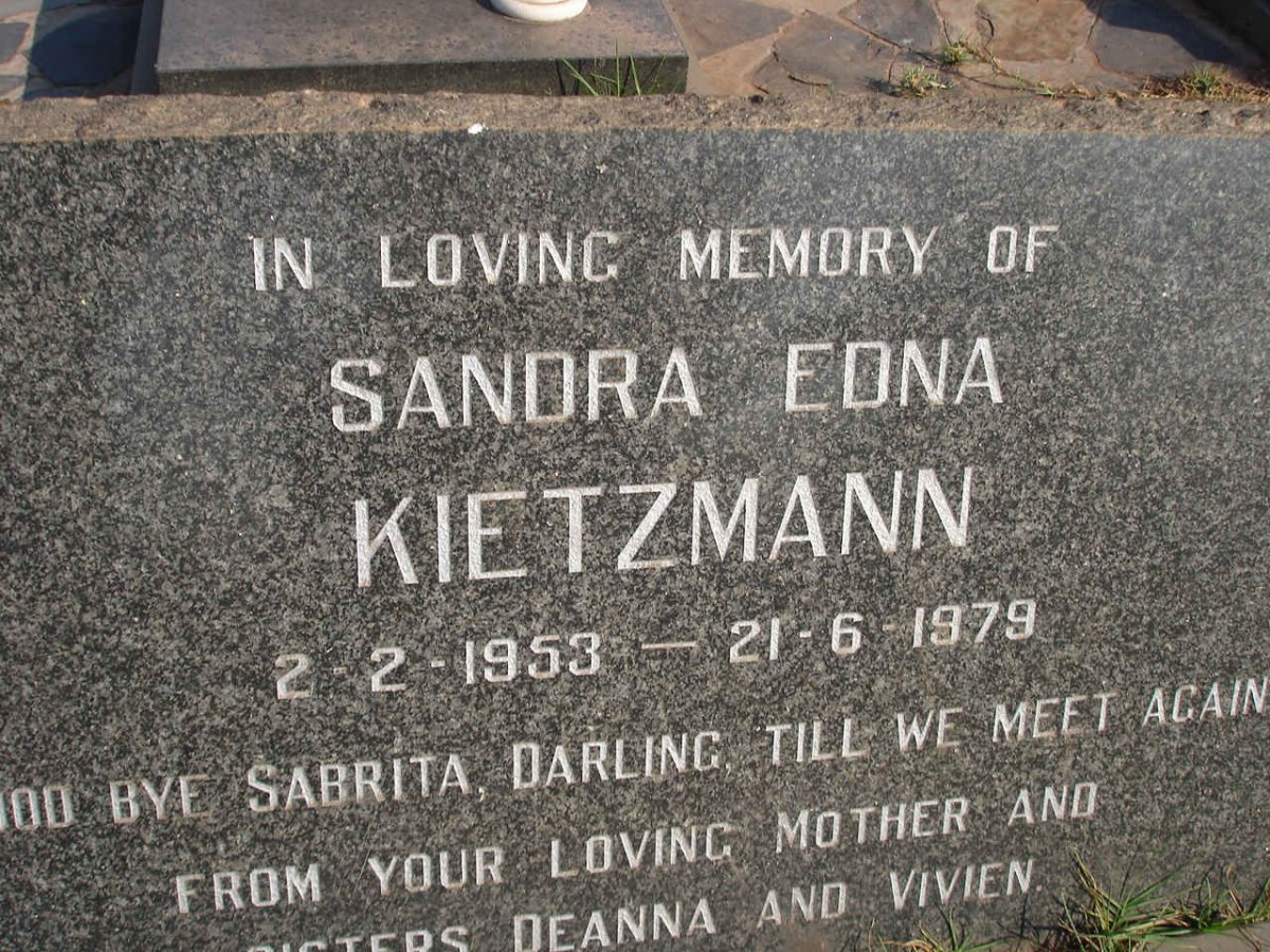 KIETZMANN Sandra Edna 1953-1979