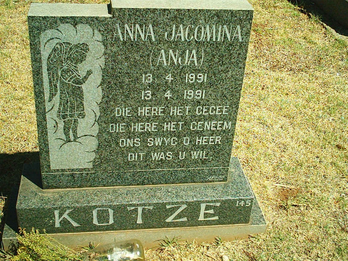 KOTZE Anna Jacomina 1991-1991