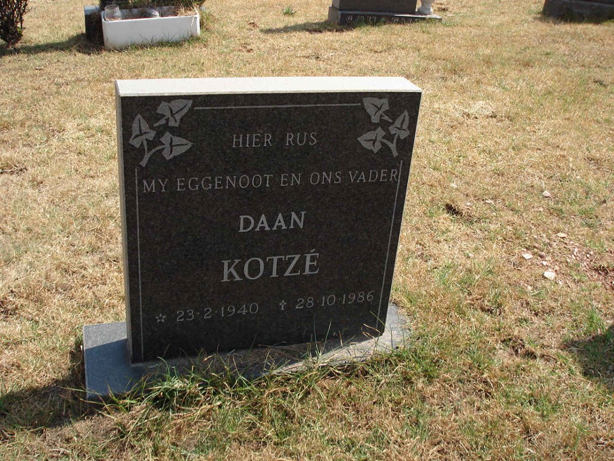 KOTZE Daan 1940-1986