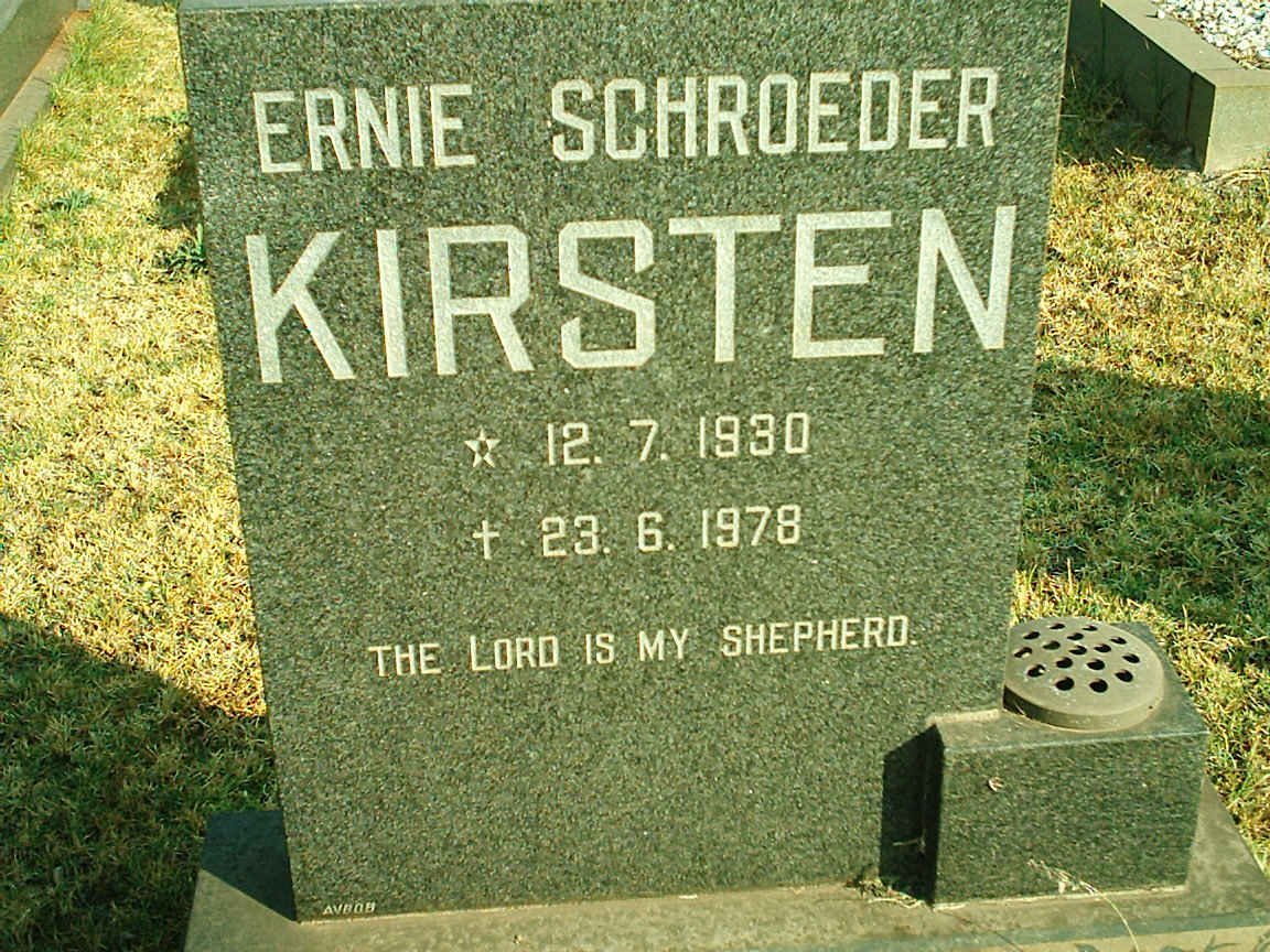 KIRSTEN Ernie Schroeder 1930-1978