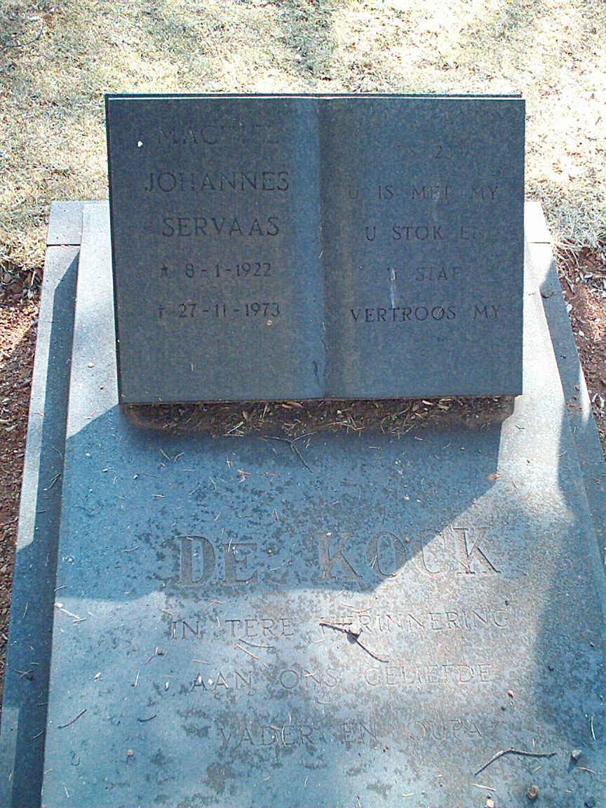 KOCK Johannes Servaas, de 1922-1973