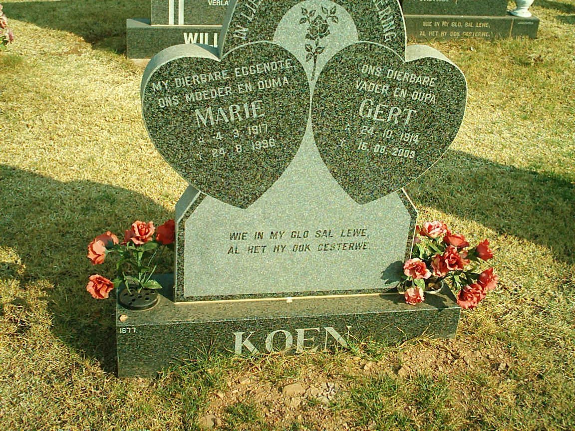 KOEN Gert 1914-2003 &amp; Marie 1917-1996