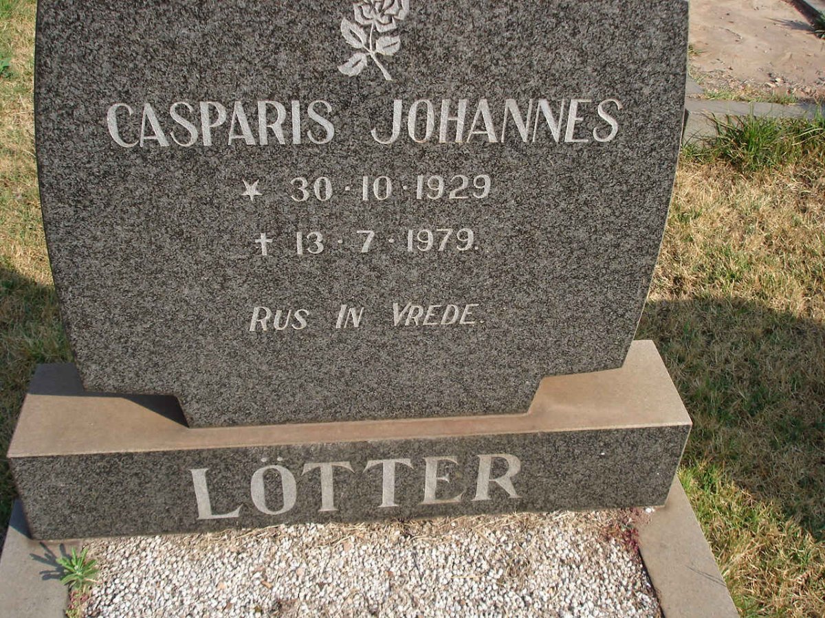 LOTTER Casparus Johannes 1929-1979