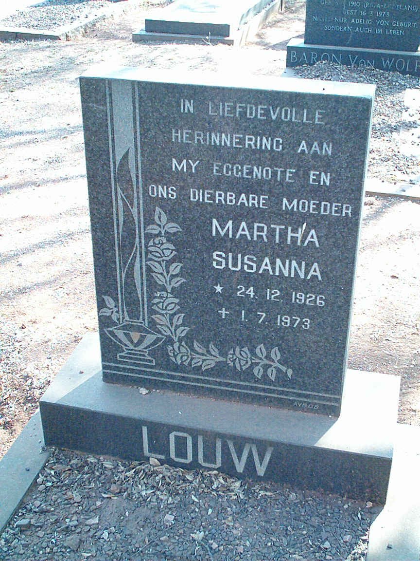 LOUW Martha Susanna 1926-1973