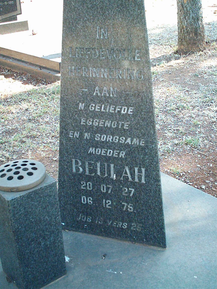 LOUW Beulah 1927-1975
