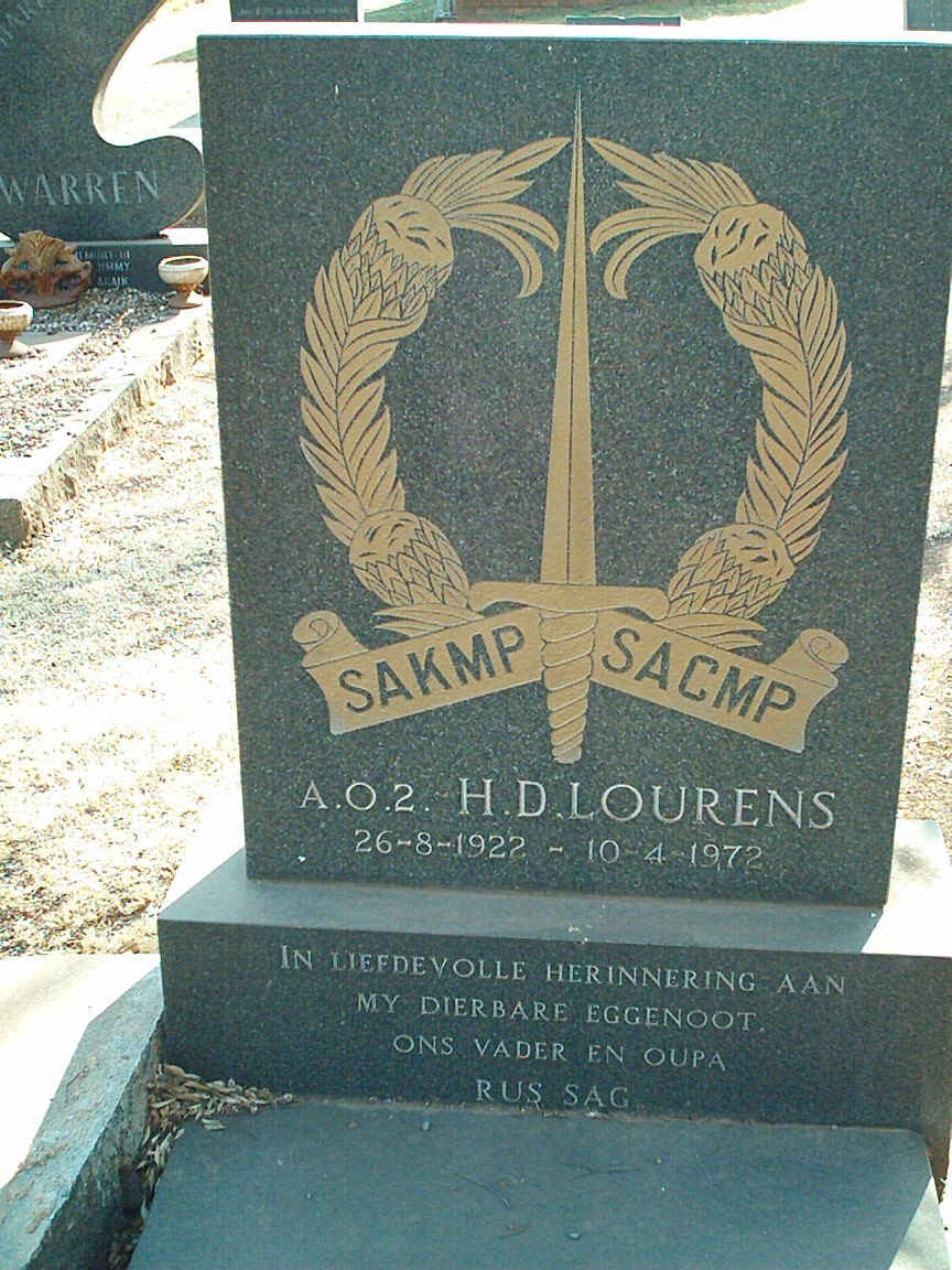LOURENS H.D. 1922-1972