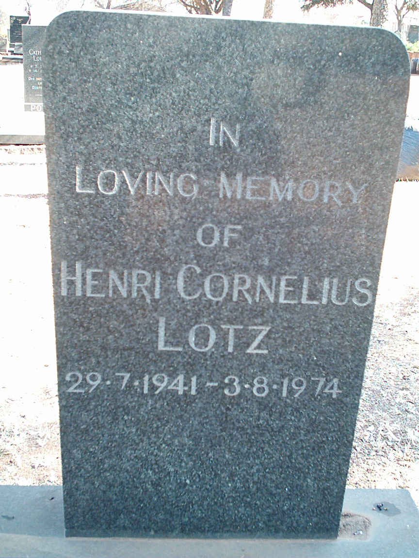 LOTZ Henri Cornelius 1941-1974