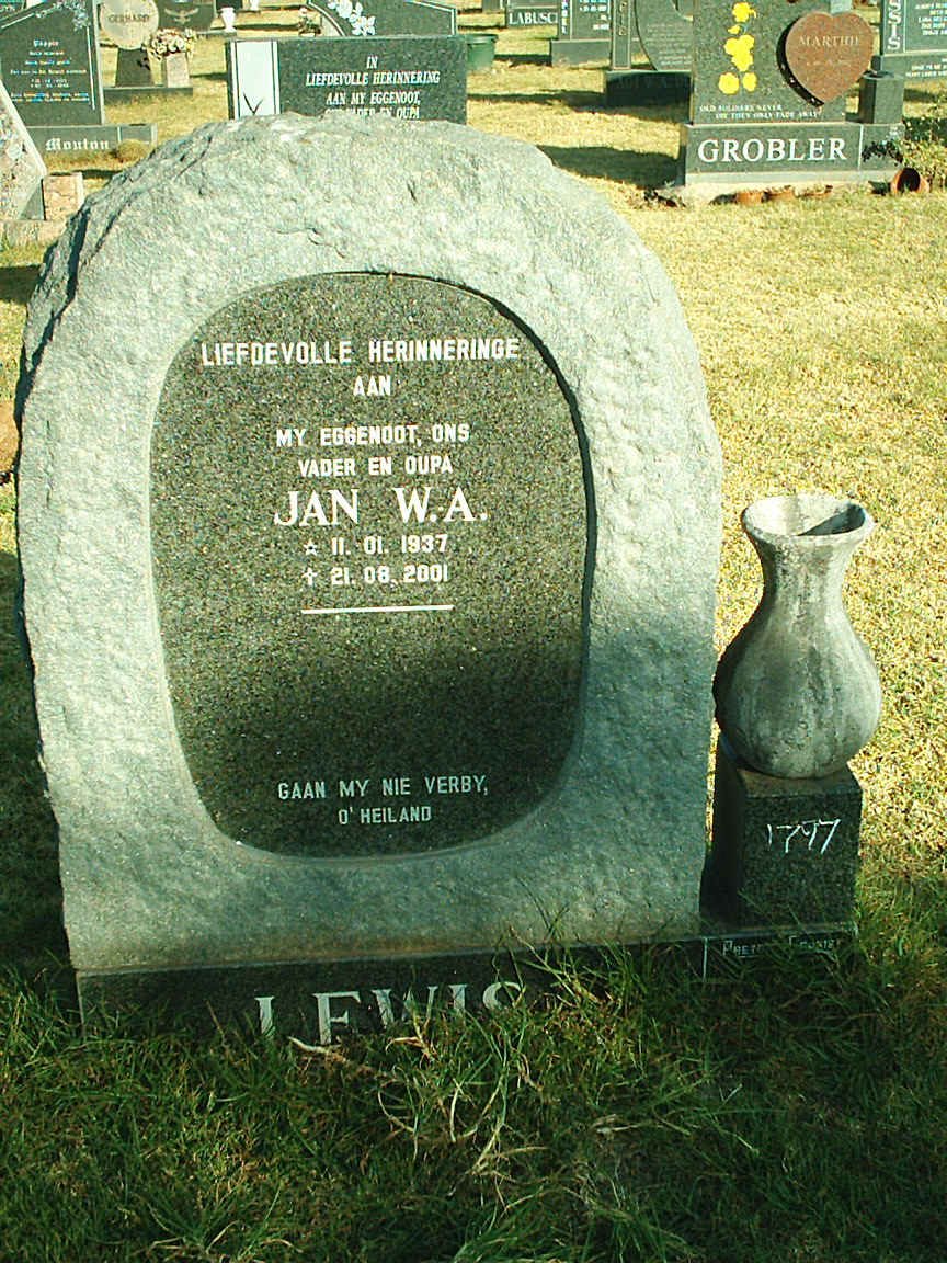 LEWIS Jan W.A. 1937-2001