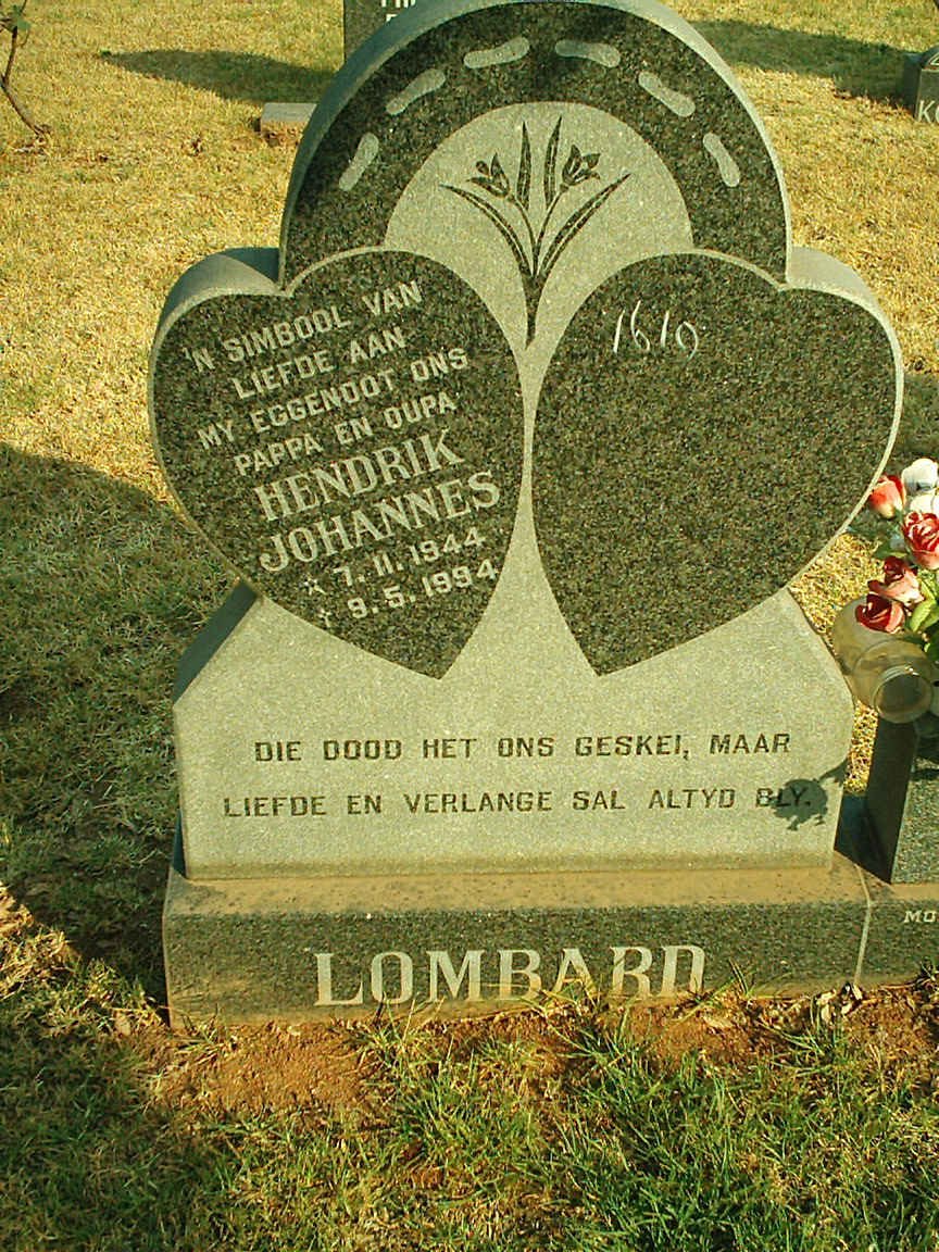 LOMBARD Hendrik Johannes 1944-1994