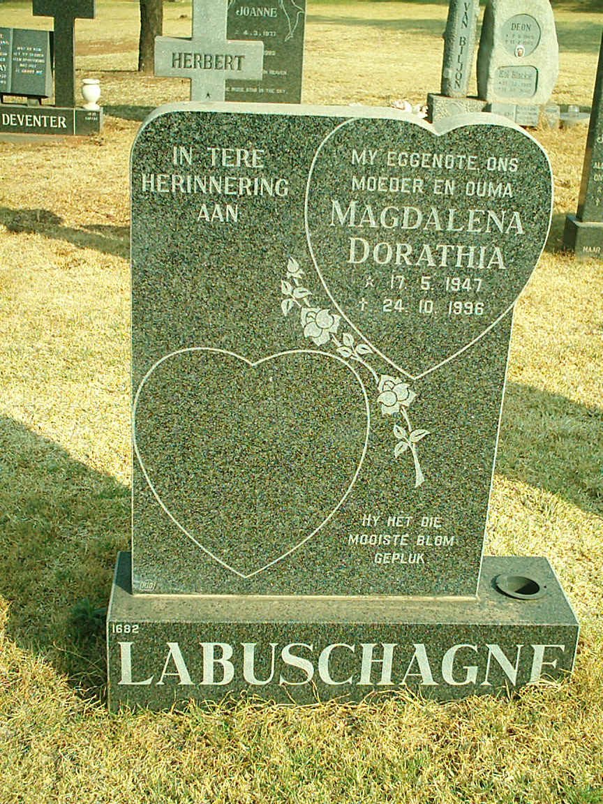 LABUSCHAGNE Magdalena Dorathia 1947-1996