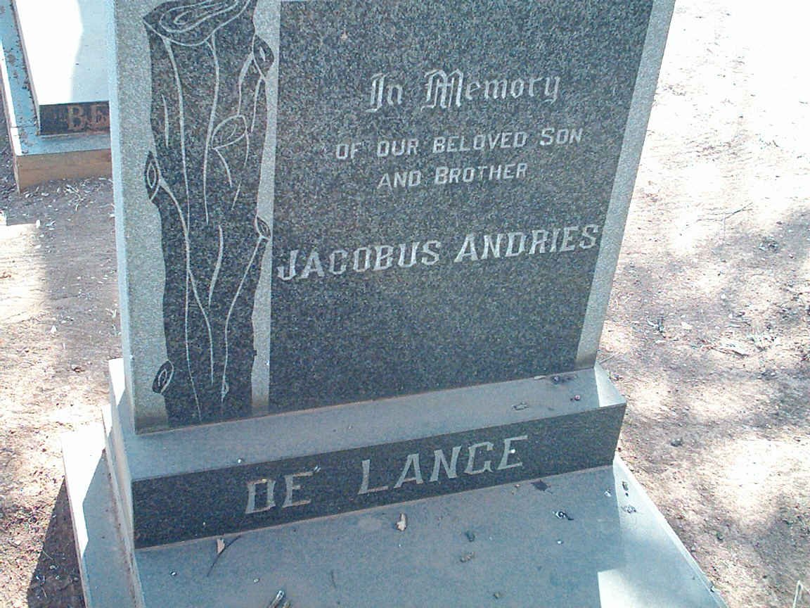 LANGE Jacobus Andries, de