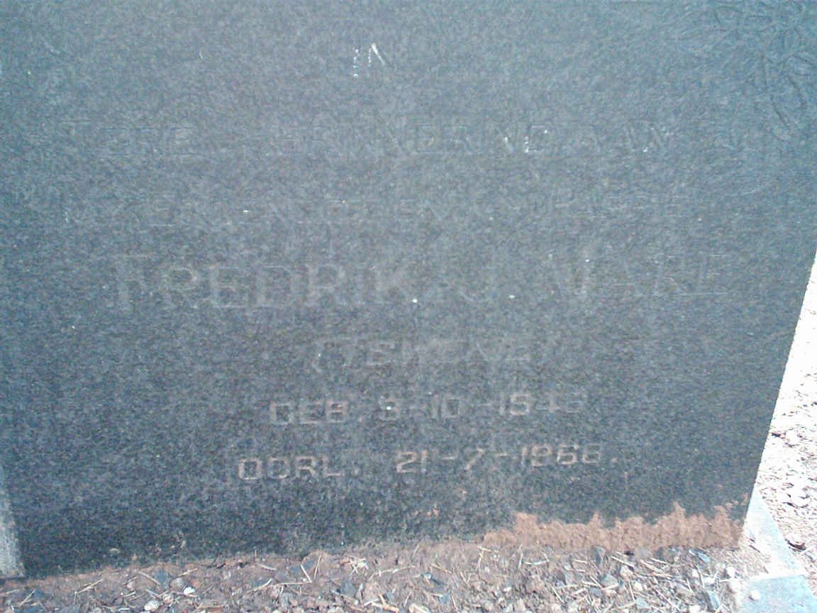 MARE Fredrik J. 1946-1968