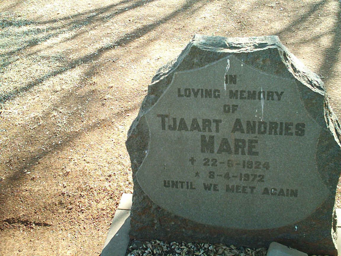 MARÉ Tjaart Andries 1924-1972