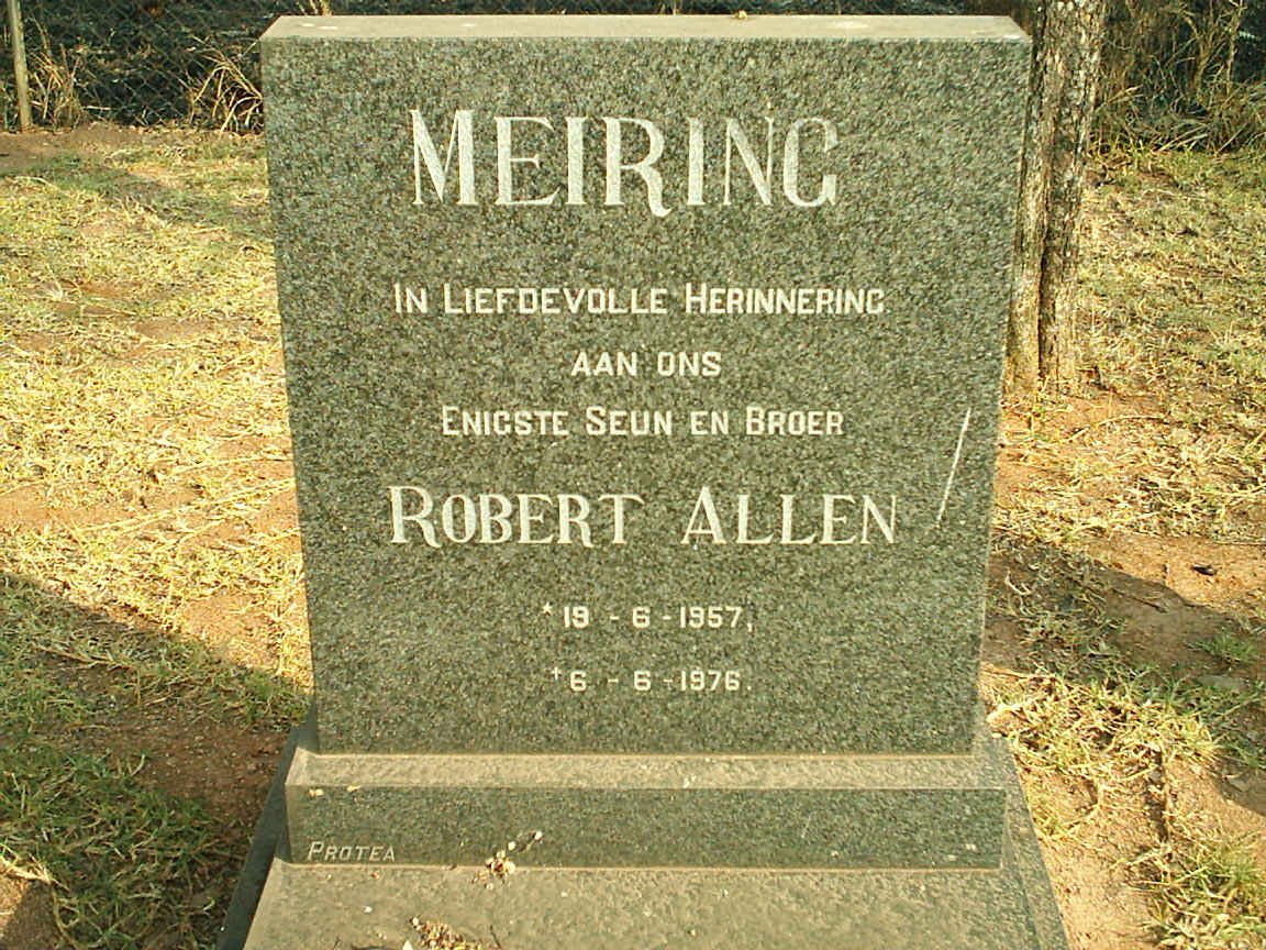 MEIRING Robert Allen 1957-1976