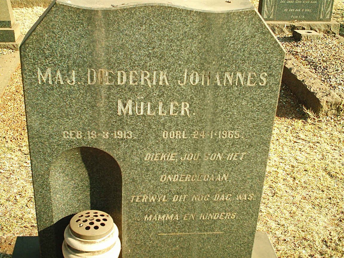 MULLER Diederik Johannes 1913-1965
