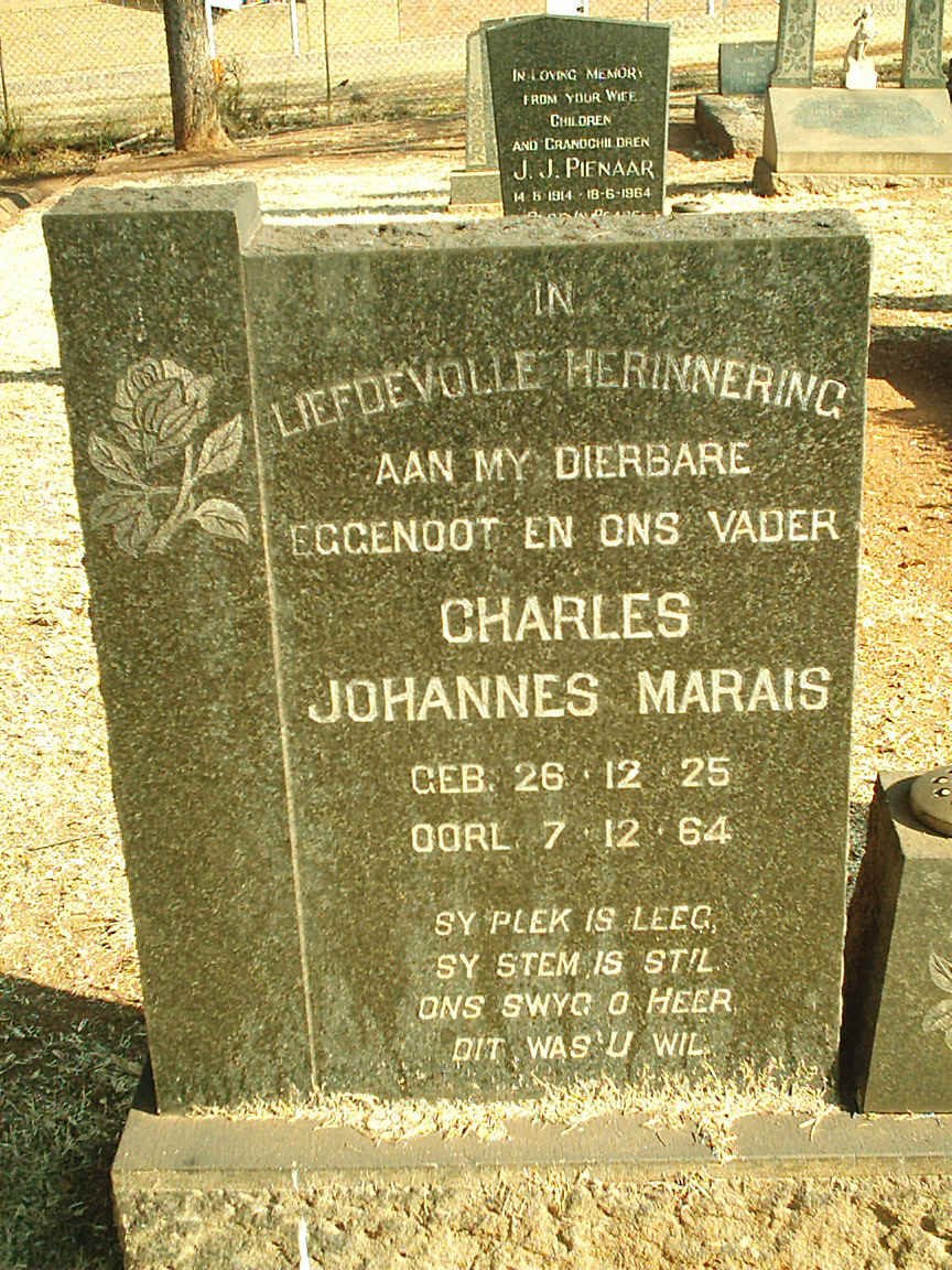 MARAIS Charles Johannes 1925-1964