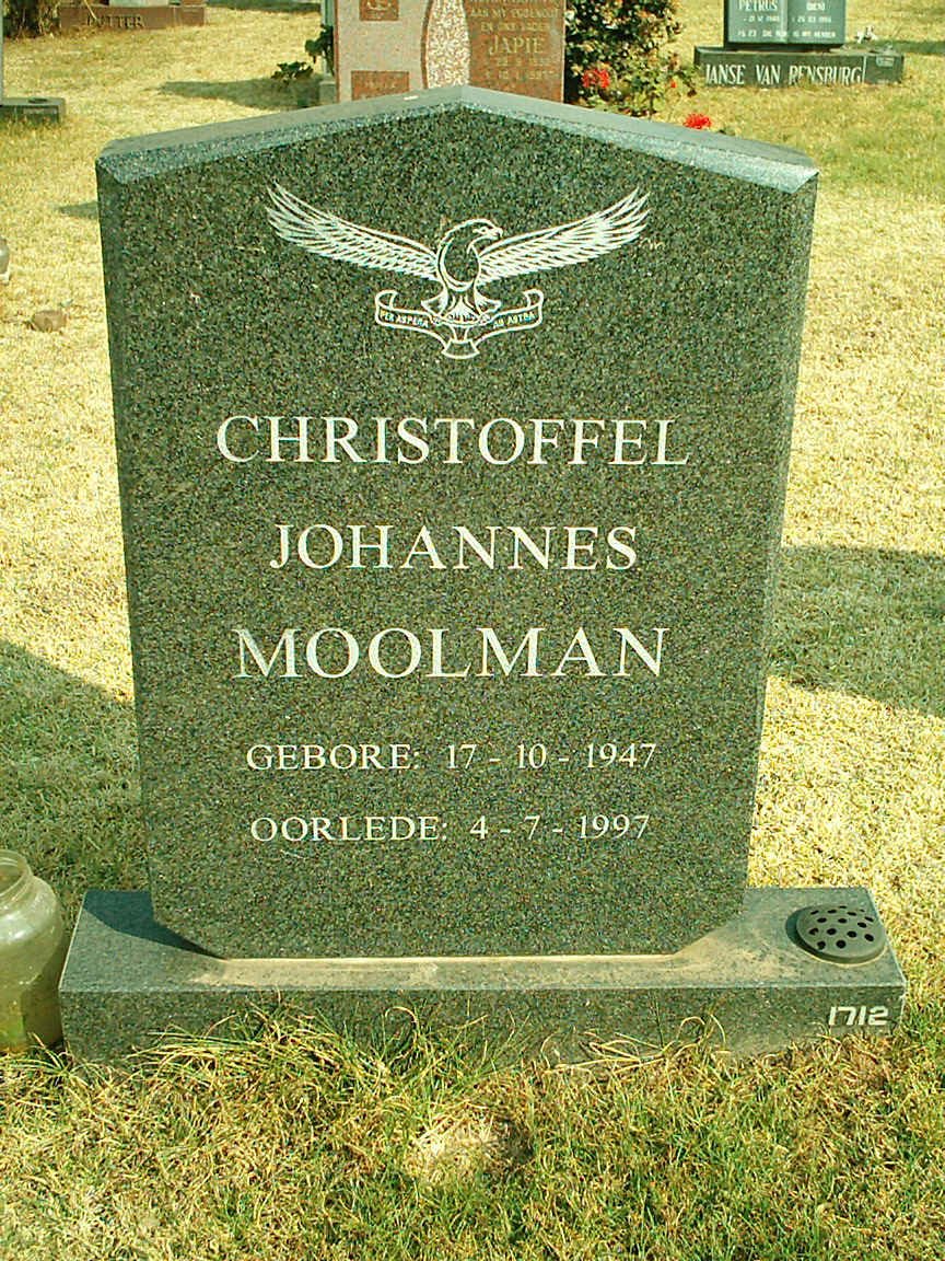 MOOLMAN Christoffel Johannes 1947-1997