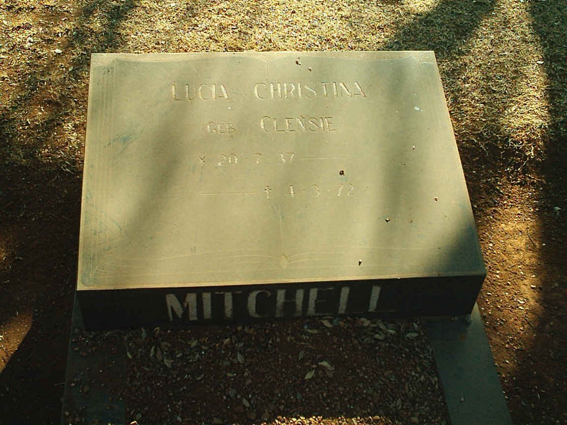MITCHELL Lucia Christina nee CLENSIE 1937-1972