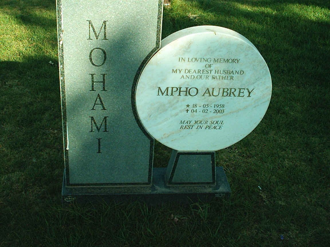 MOHAMI Mpho Aubrey 1958-2003