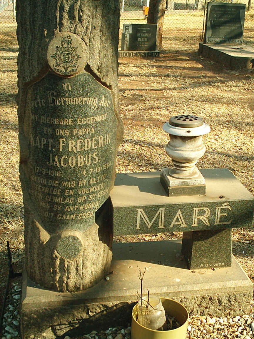 MARÉ Frederik Jacobus 1916-196?