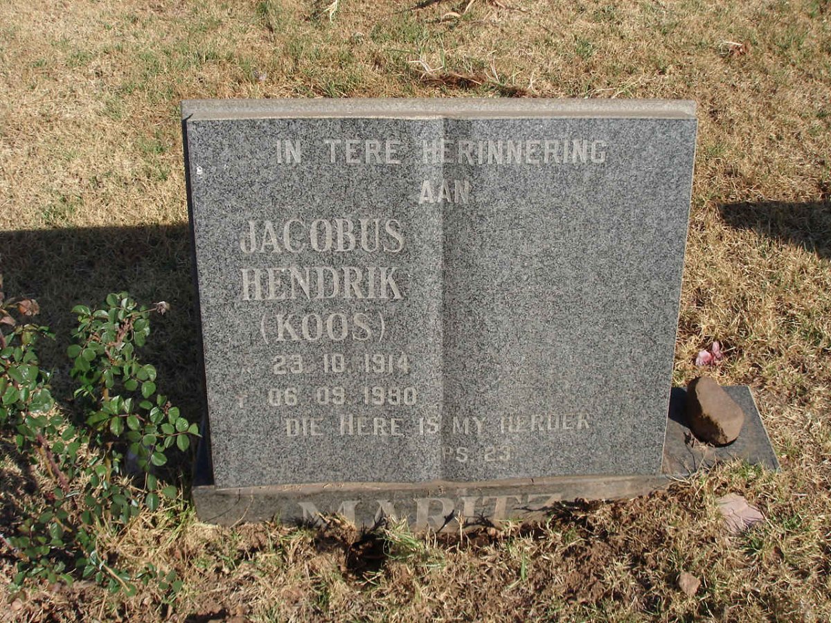 MARITZ Jacobus Hendrik 1914-1990