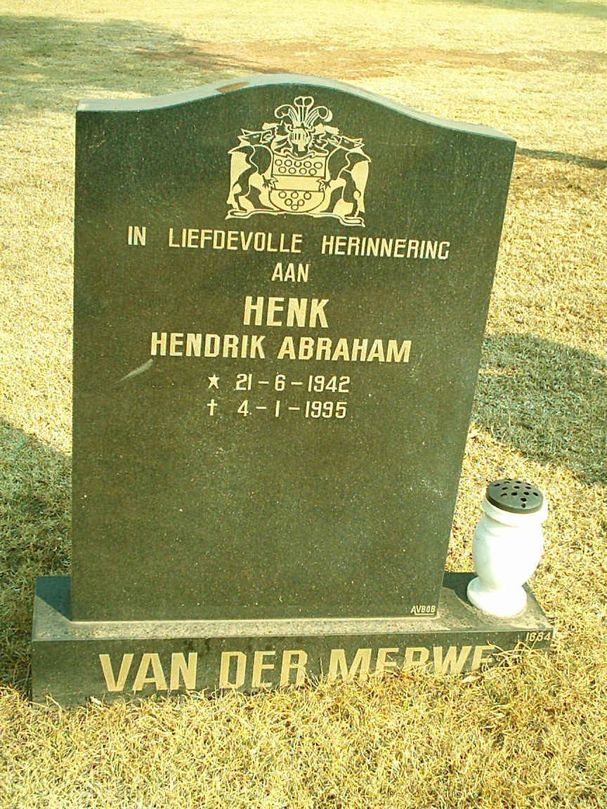 MERWE Hendrik Abraham, van der 1942-1995