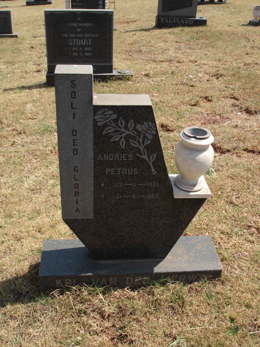 MERWE Andries Petrus, van der 1921-1985