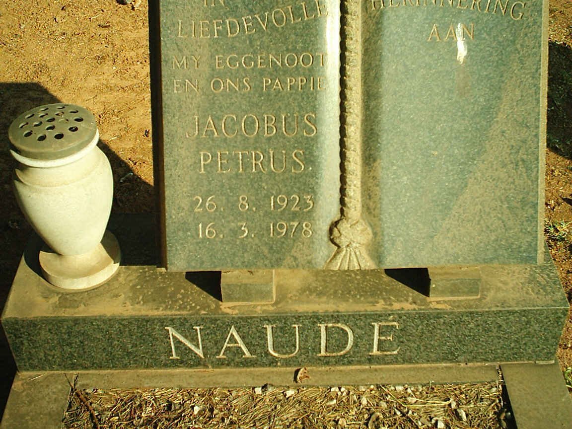 NAUDE Jacobus Petrus 1923-1978