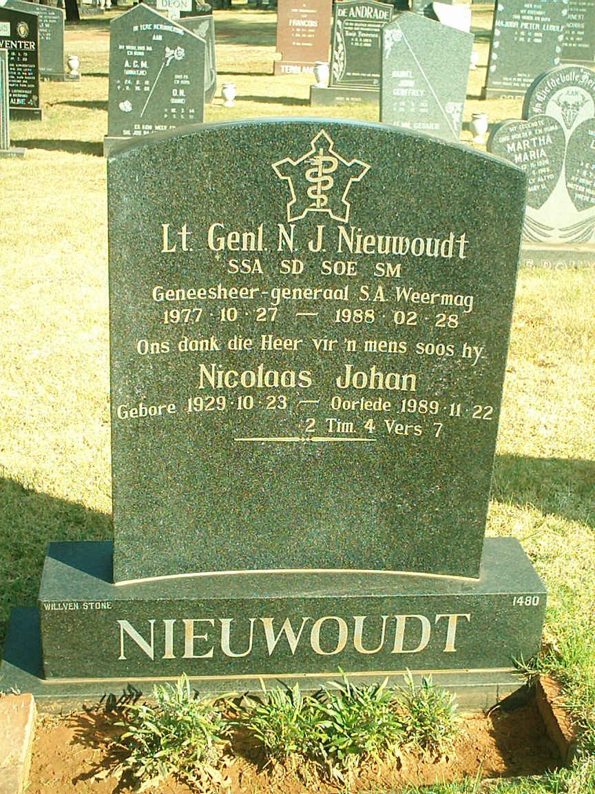 NIEUWOUDT Nicolaas Johan 1929-1989