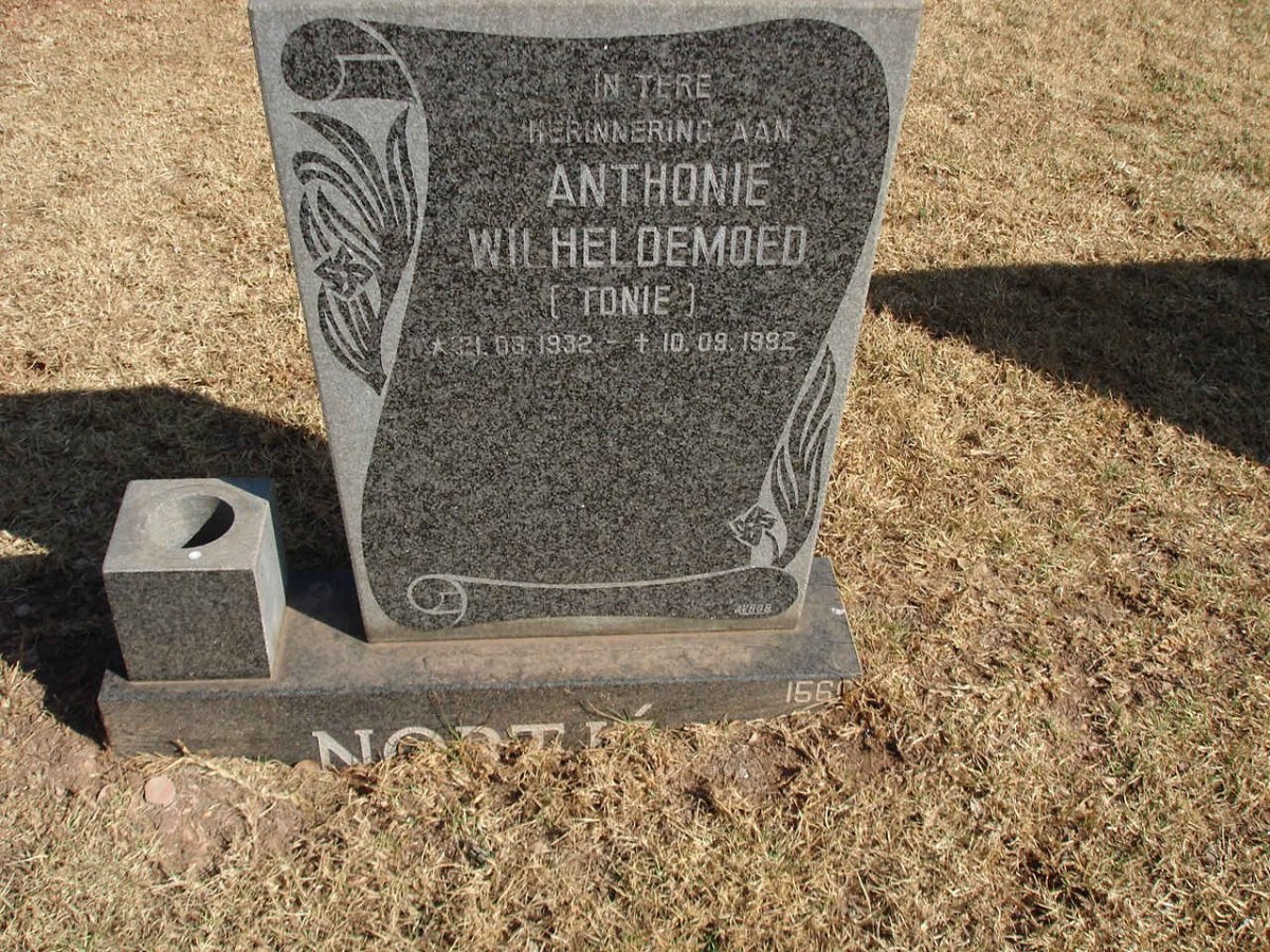 NORTJE Anthonie Wilheldemoed 1932-1992