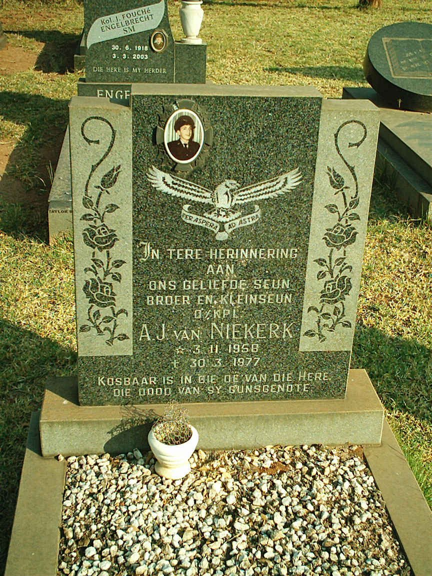 NIEKERK A.J., van 1958-1977