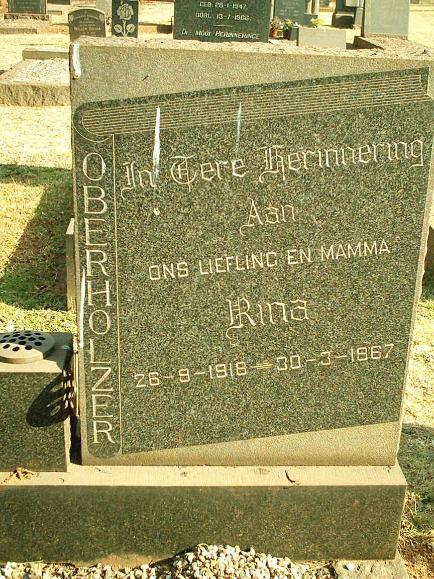 OBERHOLZER Rina 1918-1967