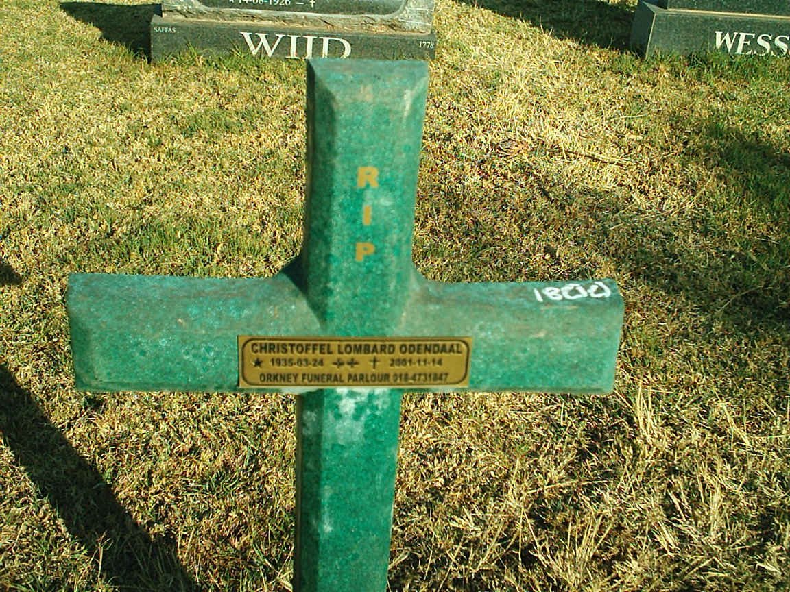 ODENDAAL Christoffel Lombard 1935-2001
