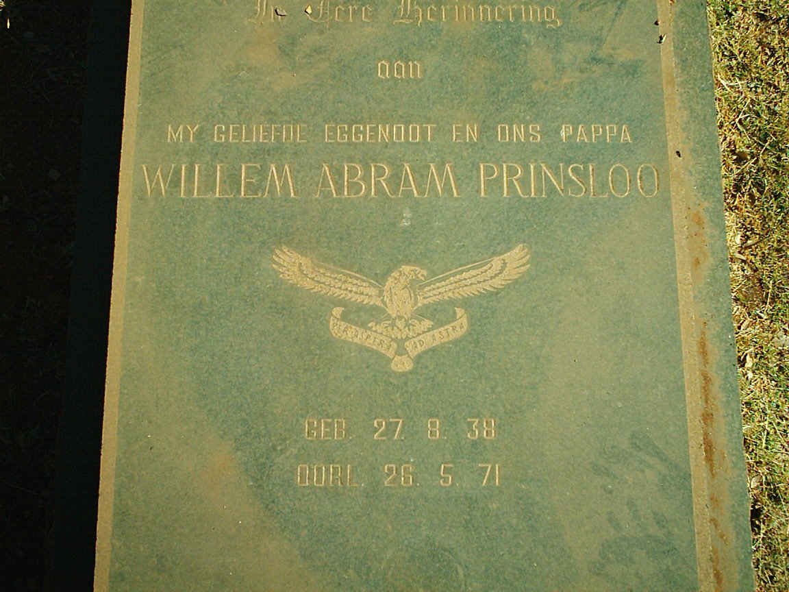 PRINSLOO Willem Abram 1938-1971