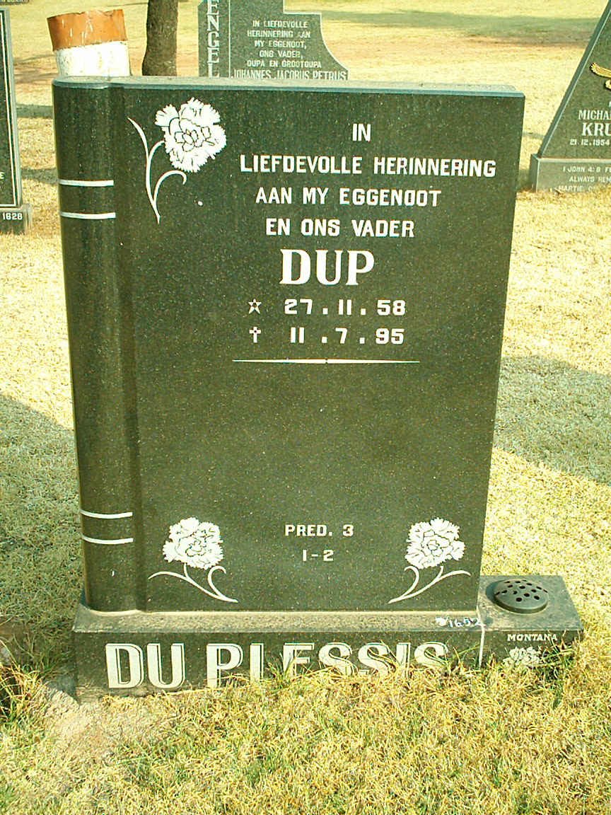 PLESSIS Dup, du 1958-1995
