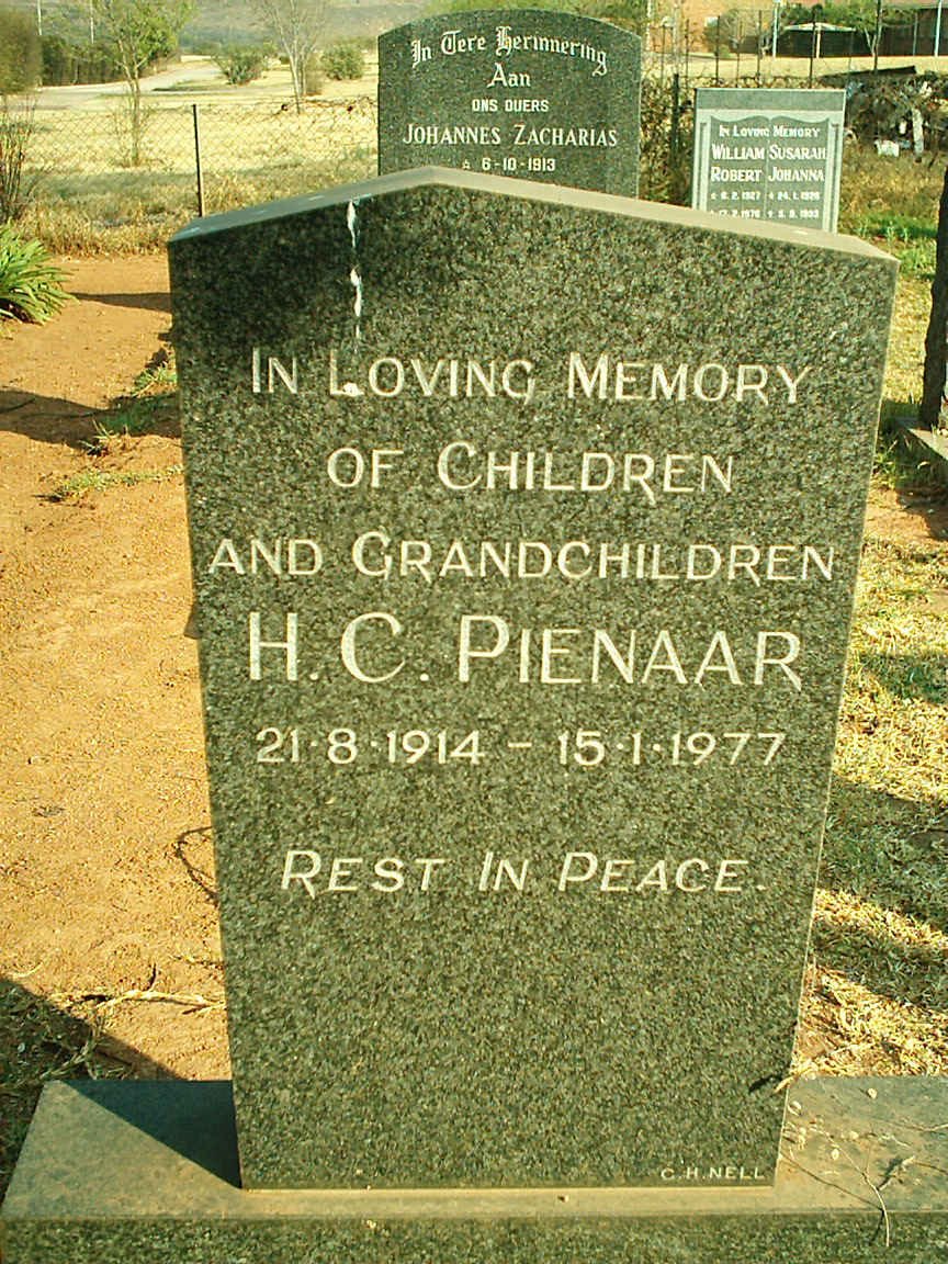 PIENAAR H.C. 1914-1977