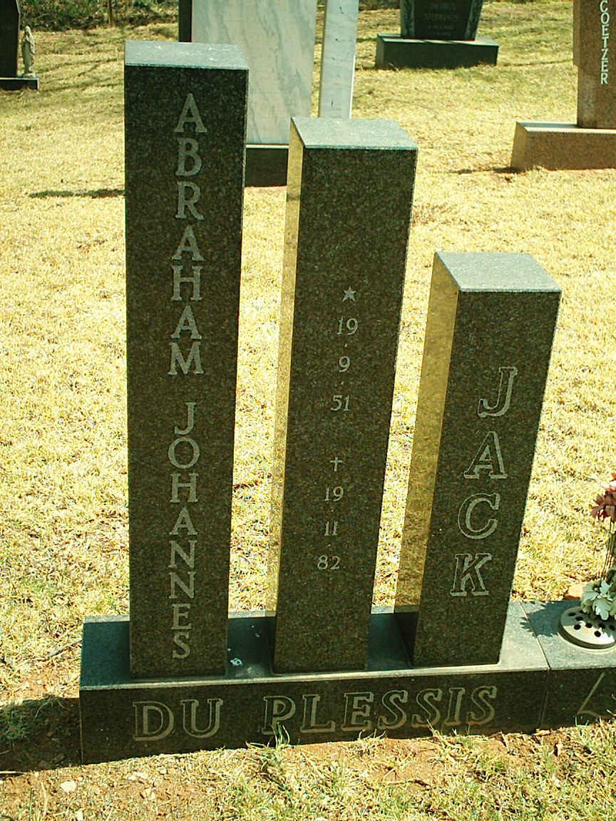 PLESSIS Abraham Johannes, du 1951-1982