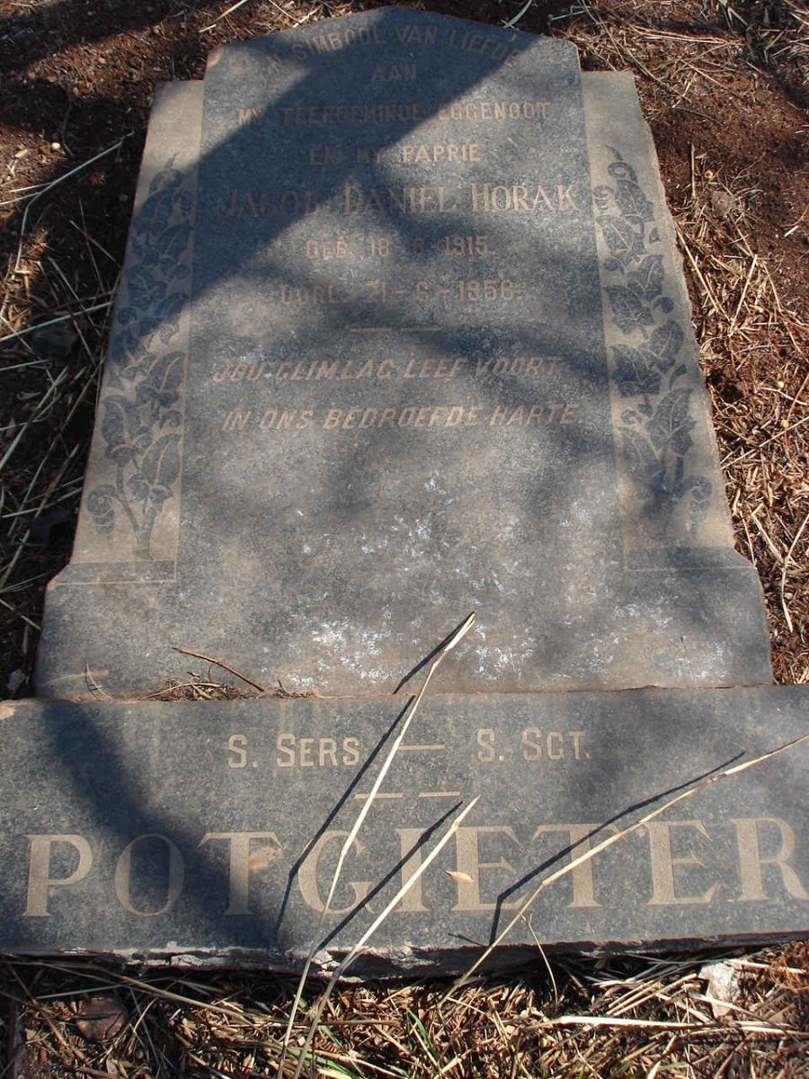 POTGIETER Jacob Daniel Horak 1915-1958
