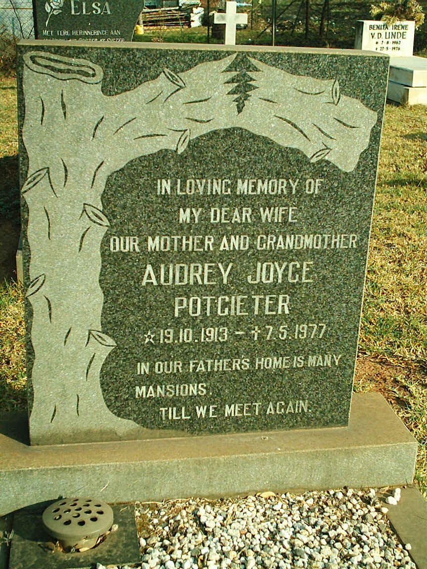 POTGIETER Audrey Joyce 1913-1977
