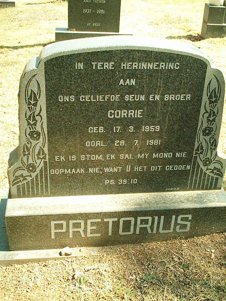 PRETORIUS Corrie 1959-1981