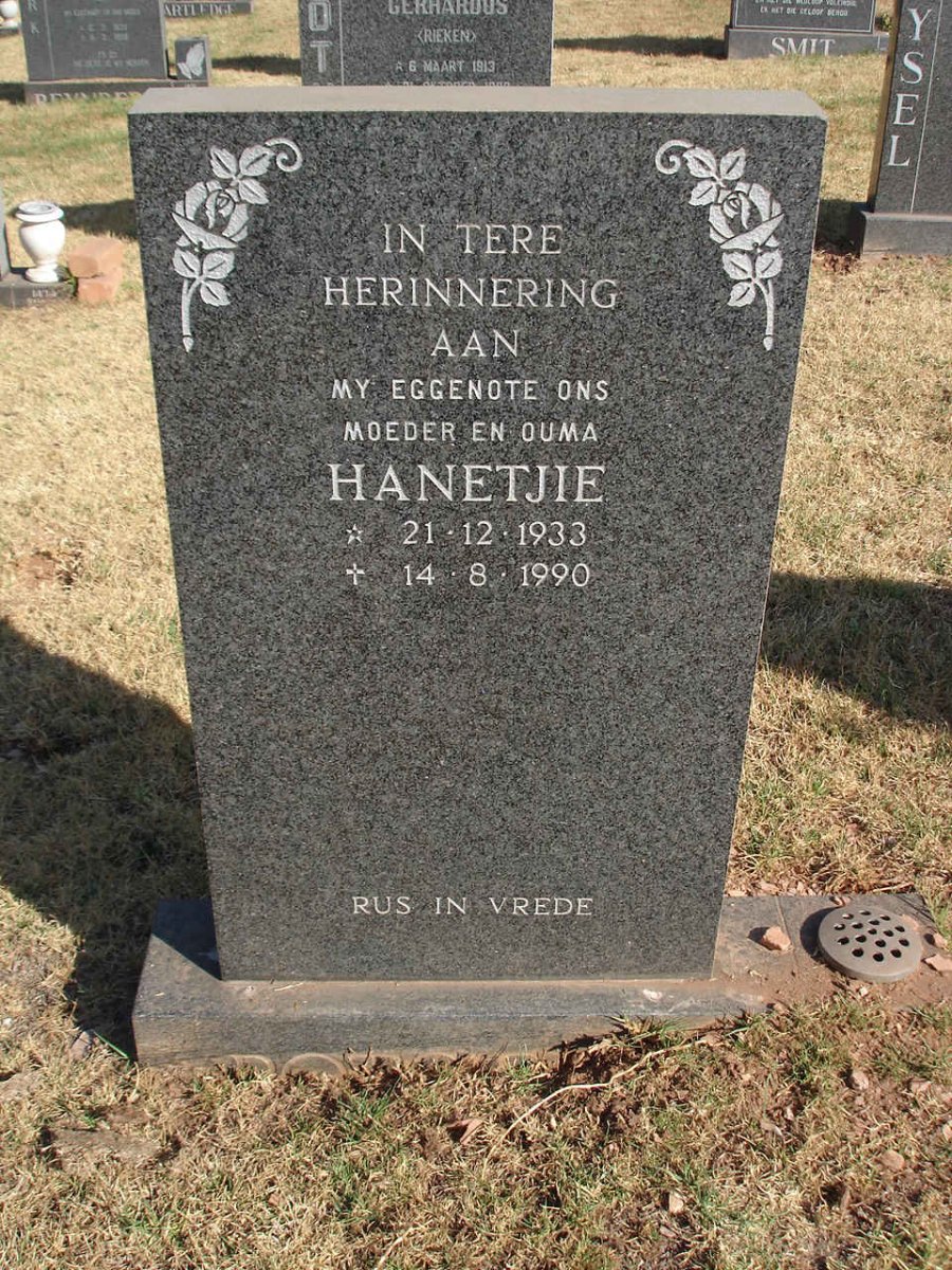 POTGIETER Hanetjie 1933-1990